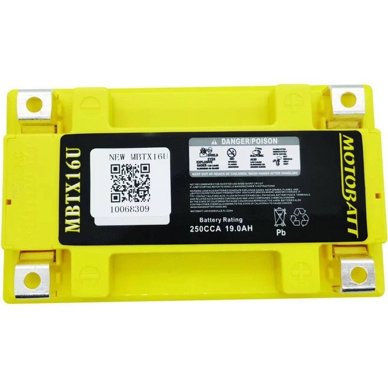 MOTOBATT BATTERY MBTX16U HONDA 31500 - MBT - D21 UNIVERSAL 813159 STENS MBTX16U - OPE Quality Parts
