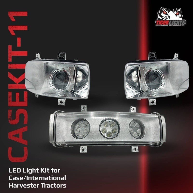TIGER LIGHTS REPLACES CASE IH LED HEADLIGHT KIT TIGER LIGHTS STENS CASEKIT - 11 - OPE Quality Parts