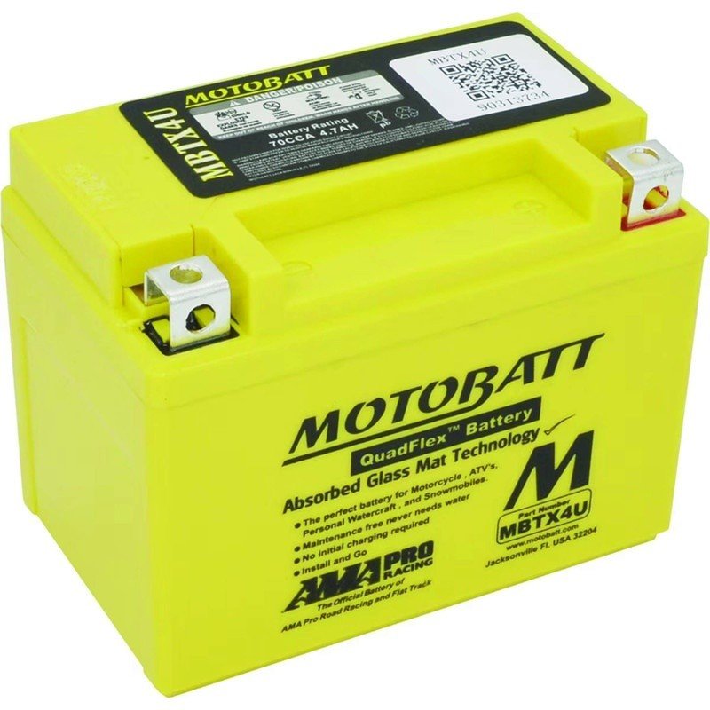 MOTOBATT BATTERY 00G03301401 3301 - 145 VESPA 234390 MBTX4U UNIVERSAL STENS MBTX4U - OPE Quality Parts