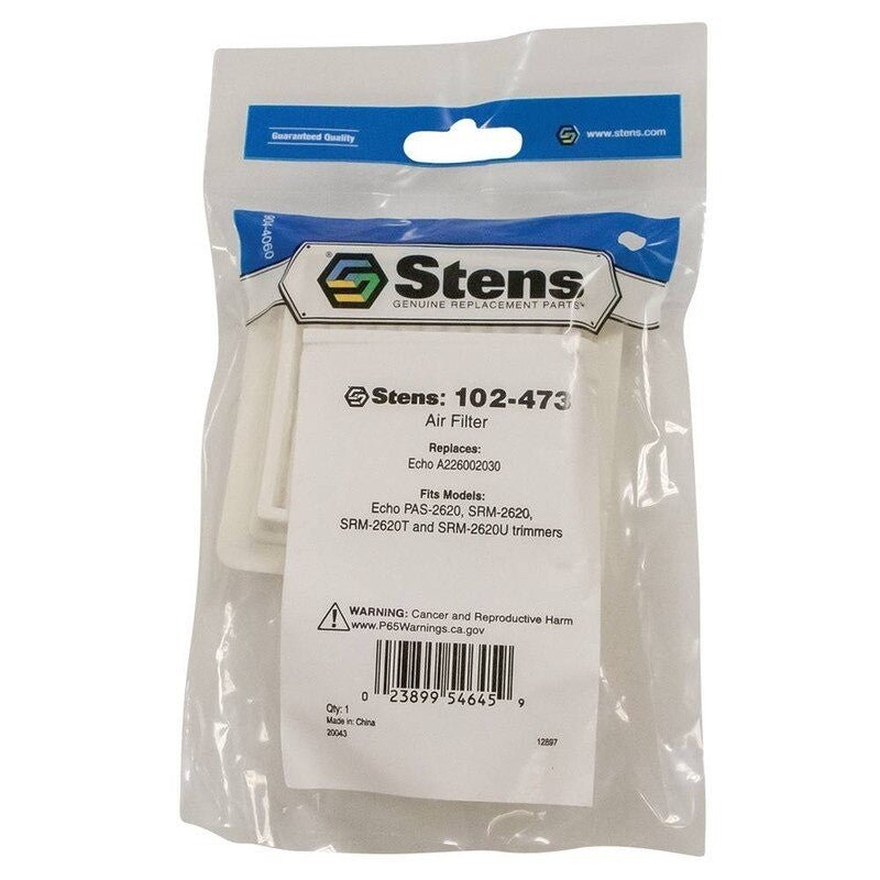 REPLACES ECHO AIR FILTER A226002030 SRM - 2620 PPT - 2620H SRM - 2620T STENS 102 - 473 - OPE Quality Parts