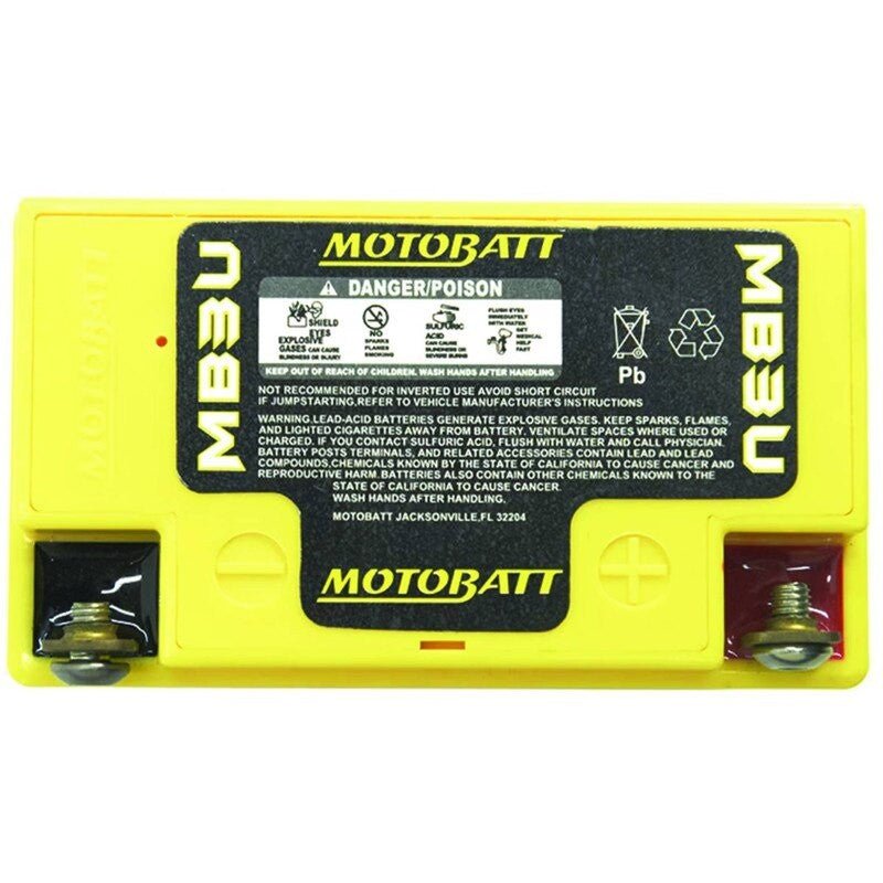 MOTOBATT BATTERY MB3U HONDA 31500 - KB7 - 017 KAWASAKI YAMAHA 813032 STENS MB3U - OPE Quality Parts