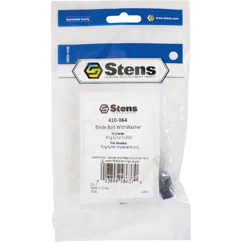 REPLACES KING KUTTER BLADE BOLT WITH WASHER 502310 IMPLEMENTS ONLY STENS 410 - 064 - OPE Quality Parts