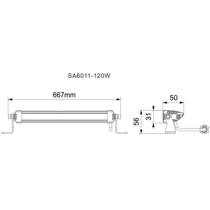 TIGER LIGHTS REPLACES TIGER LIGHTS LED CHASE LIGHT BAR 12 - 24V 26 IN STENS TLC26 - OPE Quality Parts