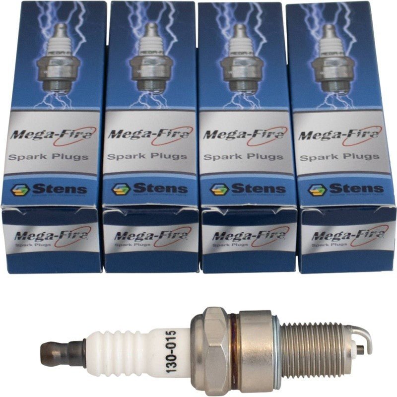 MEGA - FIRE SPARK PLUG REPLACES 4PC REPLACES NGK SPARK PLUG 405 STENS 130 - 015 - 4 - OPE Quality Parts