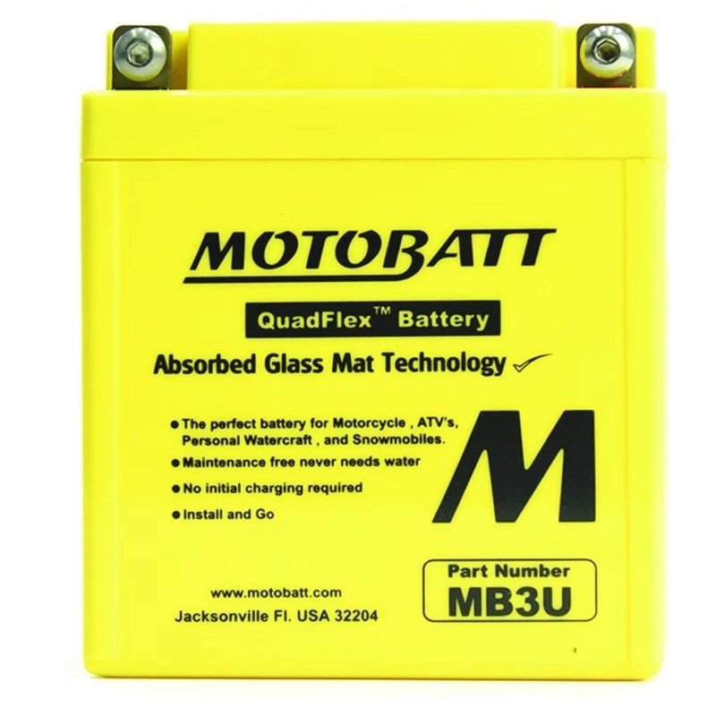 MOTOBATT BATTERY MB3U HONDA 31500 - KB7 - 017 KAWASAKI YAMAHA 813032 STENS MB3U - OPE Quality Parts
