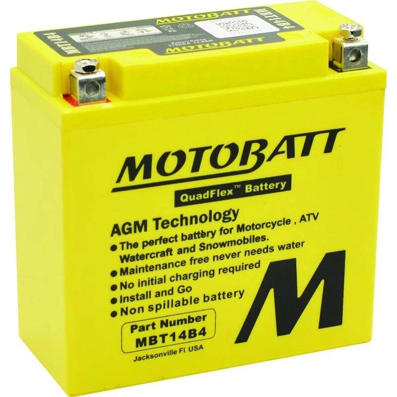 MOTOBATT BATTERY MBT14B4 YAMAHA 5EA - 82100 - 10 - 00 12V 13AH 175CCA STENS MBT14B4 - OPE Quality Parts