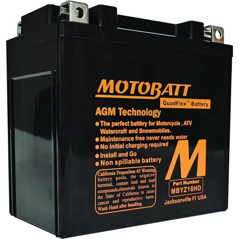 MOTOBATT BATTERY MBYZ16HD 813140 HARLEY DAVIDSON 65958 - 04 12V STENS MBYZ16HD - OPE Quality Parts