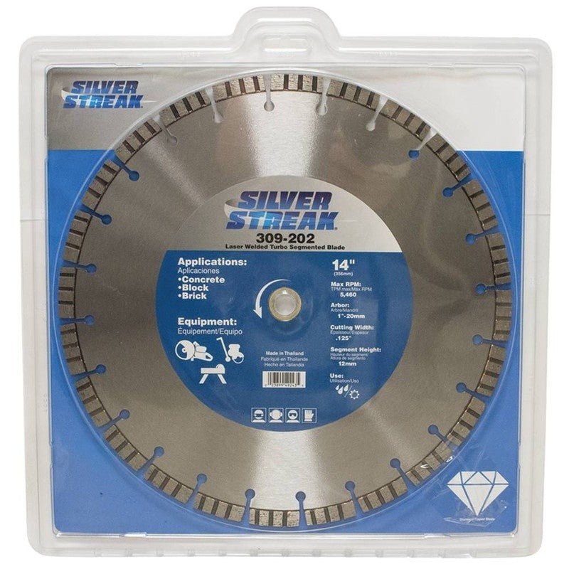 SILVER STREAK TURBO SEGMENTED BLADE 14" SAW FOR POWER STENS 309 - 202 - OPE Quality Parts