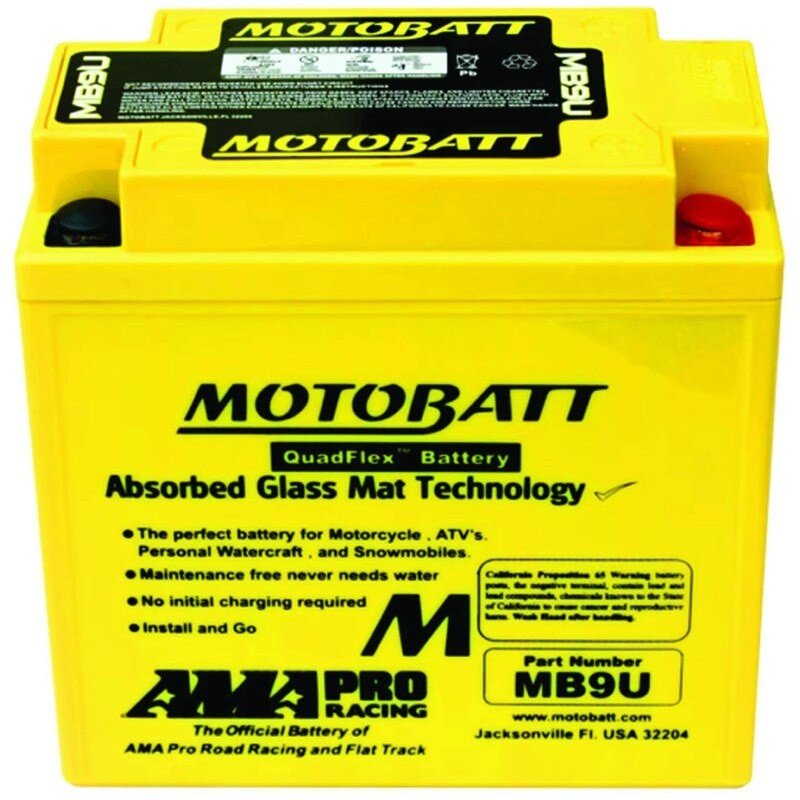 MOTOBATT BATTERY 0745 - 046 YAMAHA 12N - 73BG0 - 00 - 00 UNIVERSAL CAPACITY STENS MB9U - OPE Quality Parts