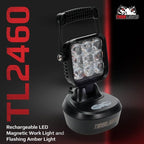 TIGER LIGHTS RECHARGEABLE LED MAGNETIC WORK LIGHT FLASHING AMBER 4" STENS TL2460 - OPE Quality Parts
