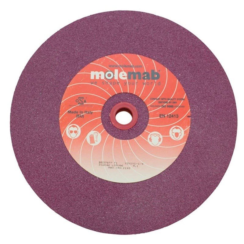 MOLEMAB GRINDING WHEEL 12X1X1 - 1 4 46 GRIT RUBY 7 8" 12" STENS 750 - 102 - OPE Quality Parts