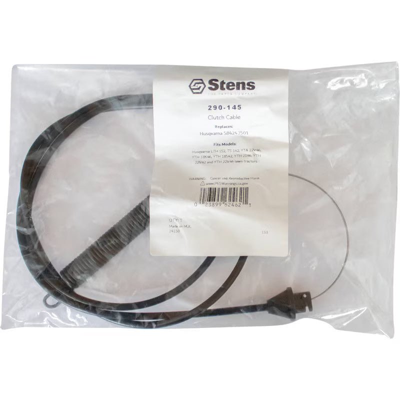REPLACES HUSQVARNA CLUTCH CABLE 584243501 YTH 22V46 JONSERED YT 42 STENS 290 - 145 - OPE Quality Parts