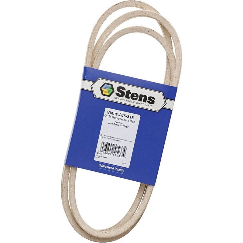 REPLACES JOHN DEERE DRIVE BELT M110367 FITS LX172 LX173 LX176 1 2" STENS 266 - 318 - OPE Quality Parts
