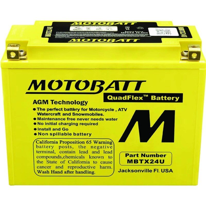 MOTOBATT BATTERY 0745 - 059 HONDA 31500 - 371 - 671 KAWASAKI YAMAHA STENS MBTX24U - OPE Quality Parts