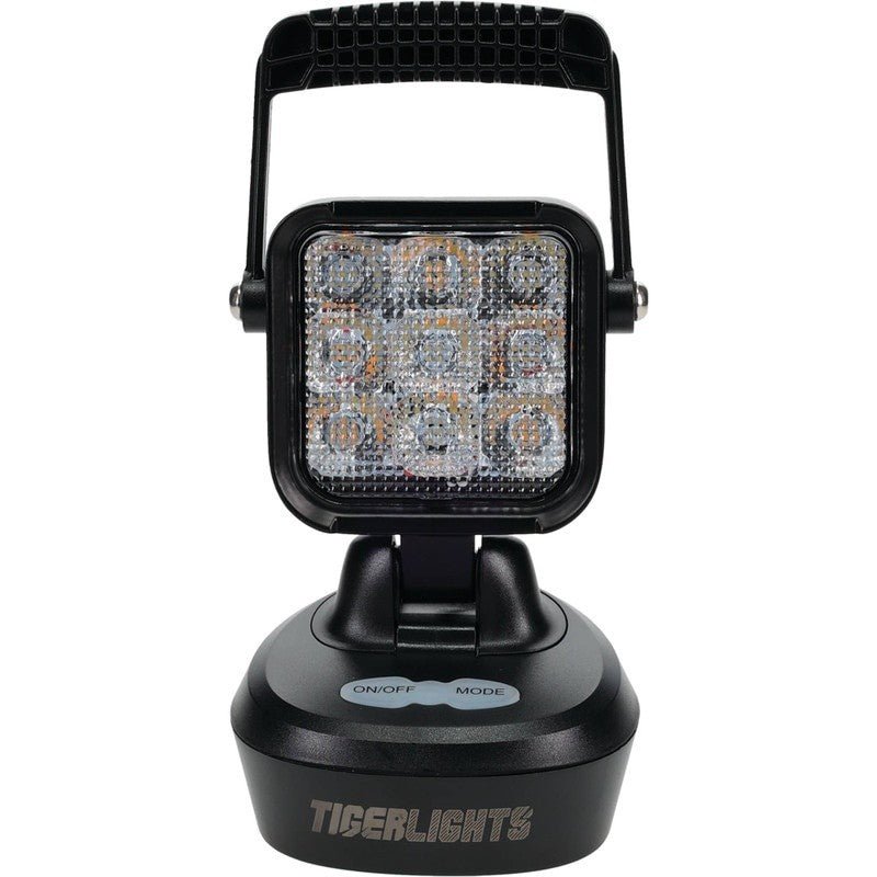 TIGER LIGHTS RECHARGEABLE LED MAGNETIC WORK LIGHT FLASHING AMBER 4" STENS TL2460 - OPE Quality Parts