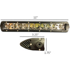 TIGER LIGHTS UNIVERSAL LED LIGHT BAR 10IN SPOT FLOOD 5700 LUMEN 3 STENS TL10SRC - OPE Quality Parts
