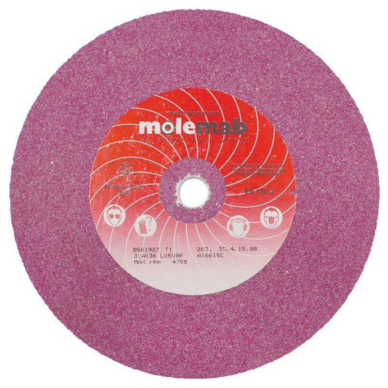MOLEMAB GRINDING WHEEL 8X1X5 8 36 GRIT RUBY 5 8" 1" FOR GRINDER STENS 750 - 111 - OPE Quality Parts