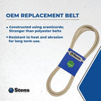 REPLACES HUSTLER DECK BELT 604817 FITS 932558 RAPTOR SD 54" 5 8" STENS 266 - 162 - OPE Quality Parts