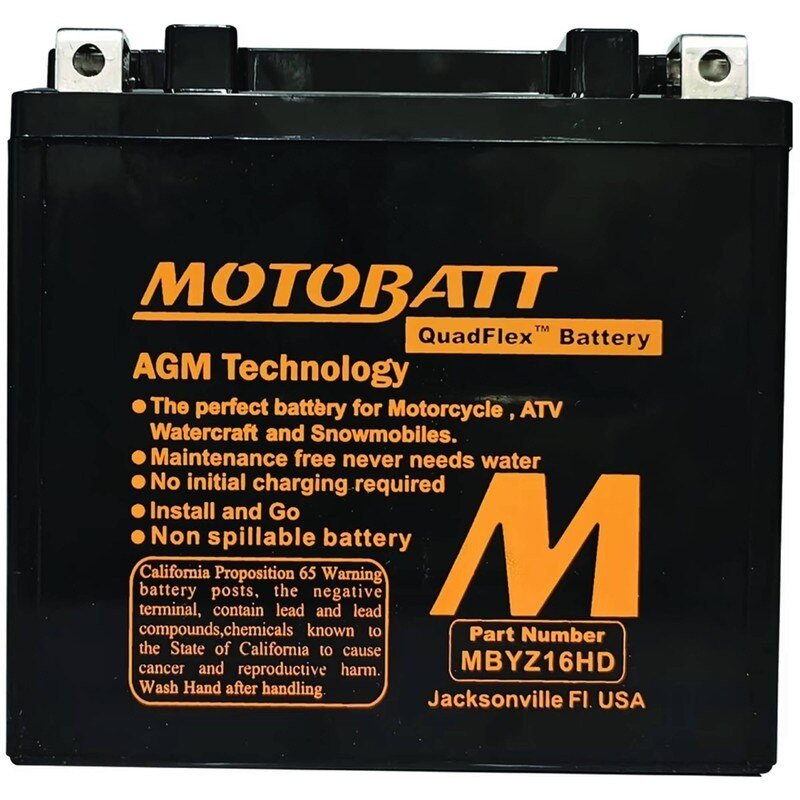 MOTOBATT BATTERY MBYZ16HD 813140 HARLEY DAVIDSON 65958 - 04 12V STENS MBYZ16HD - OPE Quality Parts