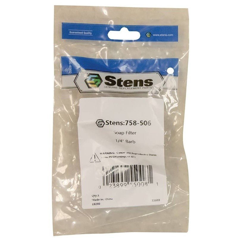UNIVERSAL SOAP FILTER 1 4IN BARB 21GPM 140F STENS 758 - 506 - OPE Quality Parts
