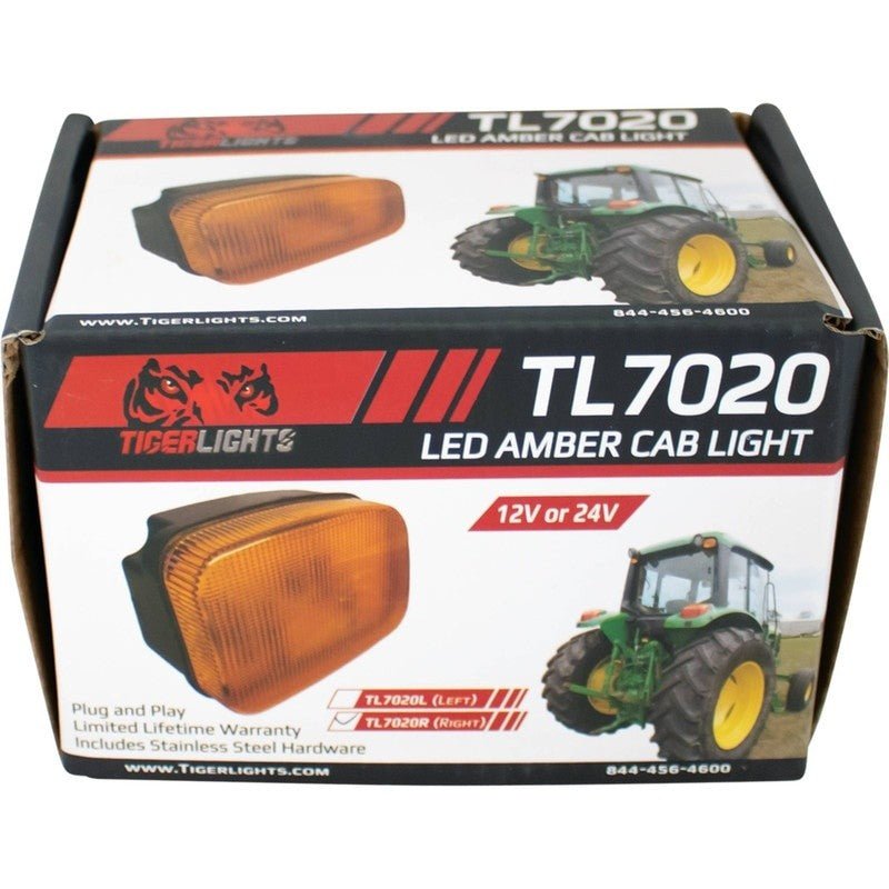 TIGER LIGHTS REPLACES JOHN DEERE LED AMBER CAB LIGHT RE39582 CASE STENS TL7020R - OPE Quality Parts