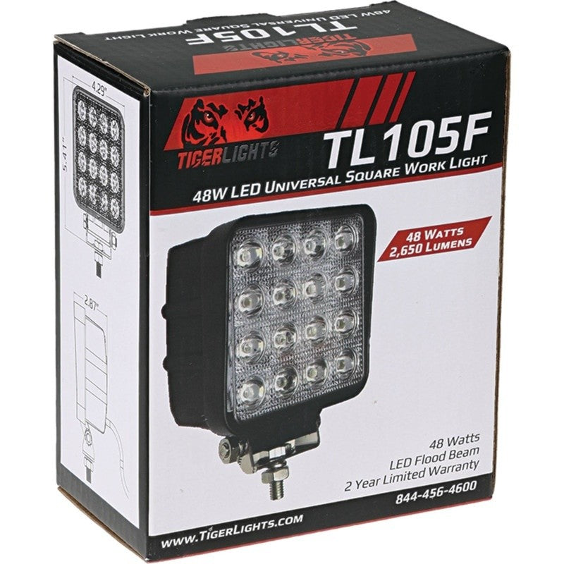 TIGER LIGHTS REPLACES TIGER LIGHTS LED WORK LIGHT UNIVERSAL 4 1 2" STENS TL105F