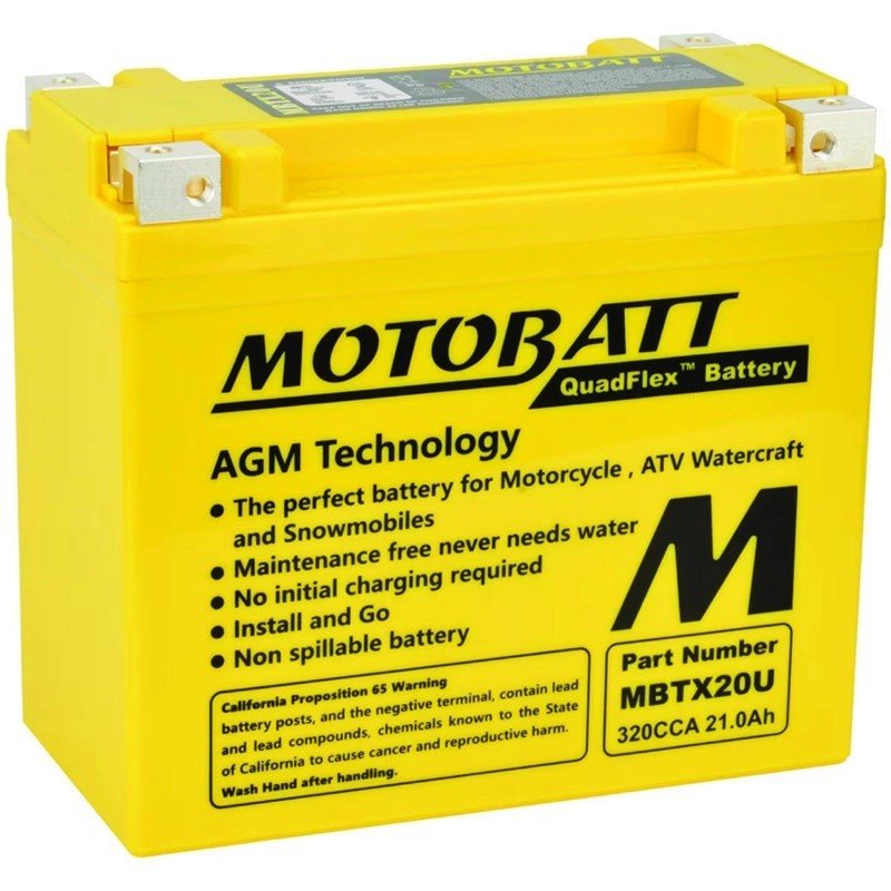 MOTOBATT BATTERY 0645 - 020 ARROWHEAD 12V 21AH FOR HARLEY 65989 - 97 STENS MBTX20U - OPE Quality Parts