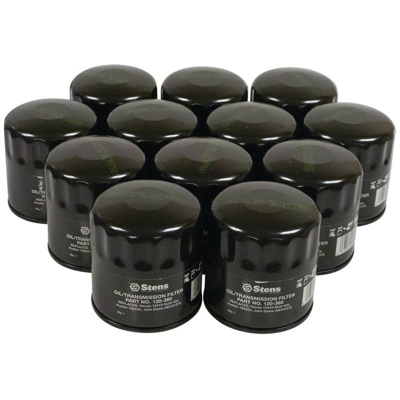 12PC REPLACES JOHN DEERE OIL FILTER M806419 MULTIPLE ENGINES STENS 120 - 360 - 12 - OPE Quality Parts