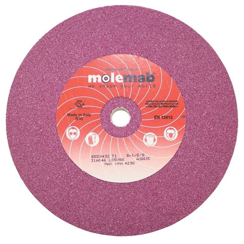 MOLEMAB GRINDING WHEEL 8X1X5 8 46 GRIT RUBY 5 8" 1" STENS 750 - 045 - OPE Quality Parts