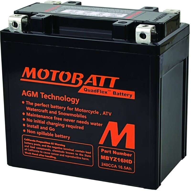 MOTOBATT BATTERY MBYZ16HD 813140 HARLEY DAVIDSON 65958 - 04 12V STENS MBYZ16HD - OPE Quality Parts