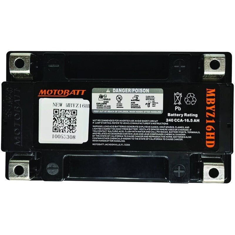 MOTOBATT BATTERY MBYZ16HD 813140 HARLEY DAVIDSON 65958 - 04 12V STENS MBYZ16HD - OPE Quality Parts