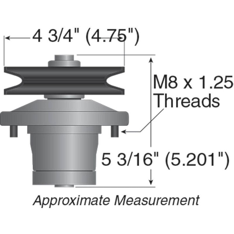 REPLACES JOHN DEERE SPINDLE ASSEMBLY AM108925 FITS LX172 AM103502 STENS 285 - 231 - OPE Quality Parts