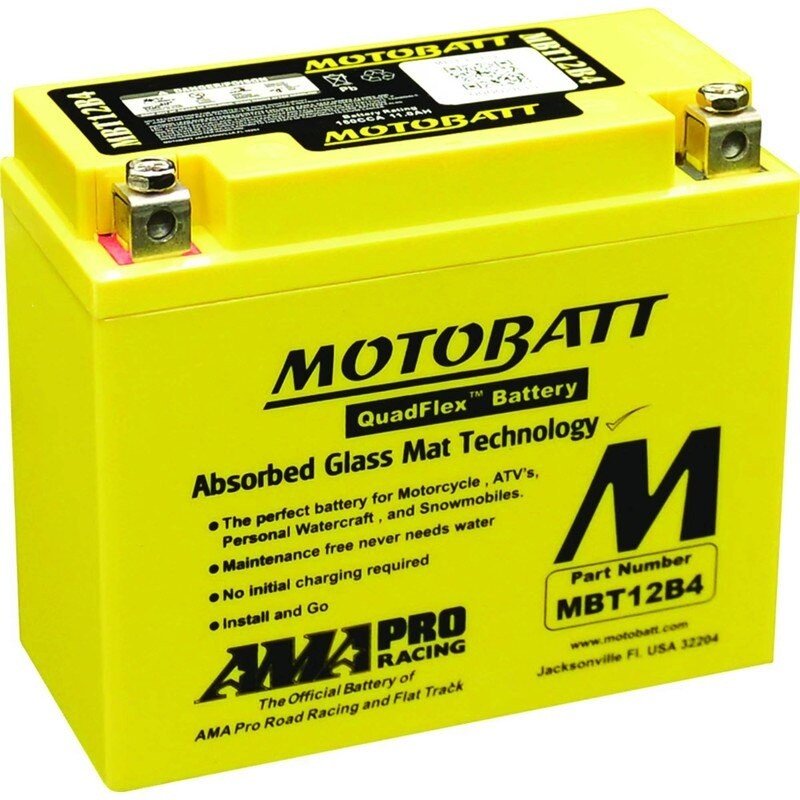 MOTOBATT BATTERY DUCATI 395.2.013.1C MBT12B4 813125 KAWASAKI 12V STENS MBT12B4 - OPE Quality Parts