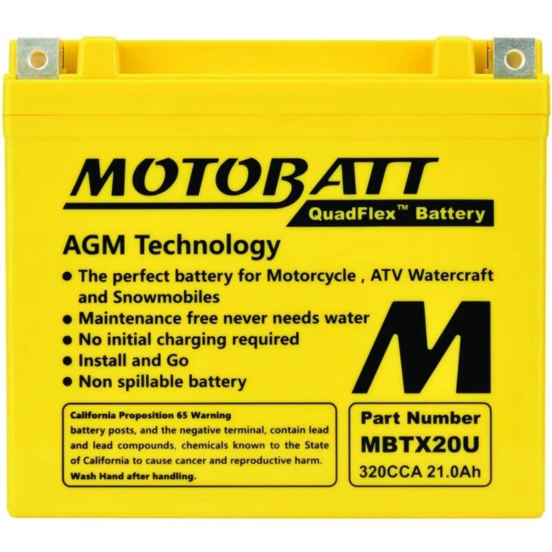 MOTOBATT BATTERY 0645 - 020 ARROWHEAD 12V 21AH FOR HARLEY 65989 - 97 STENS MBTX20U - OPE Quality Parts
