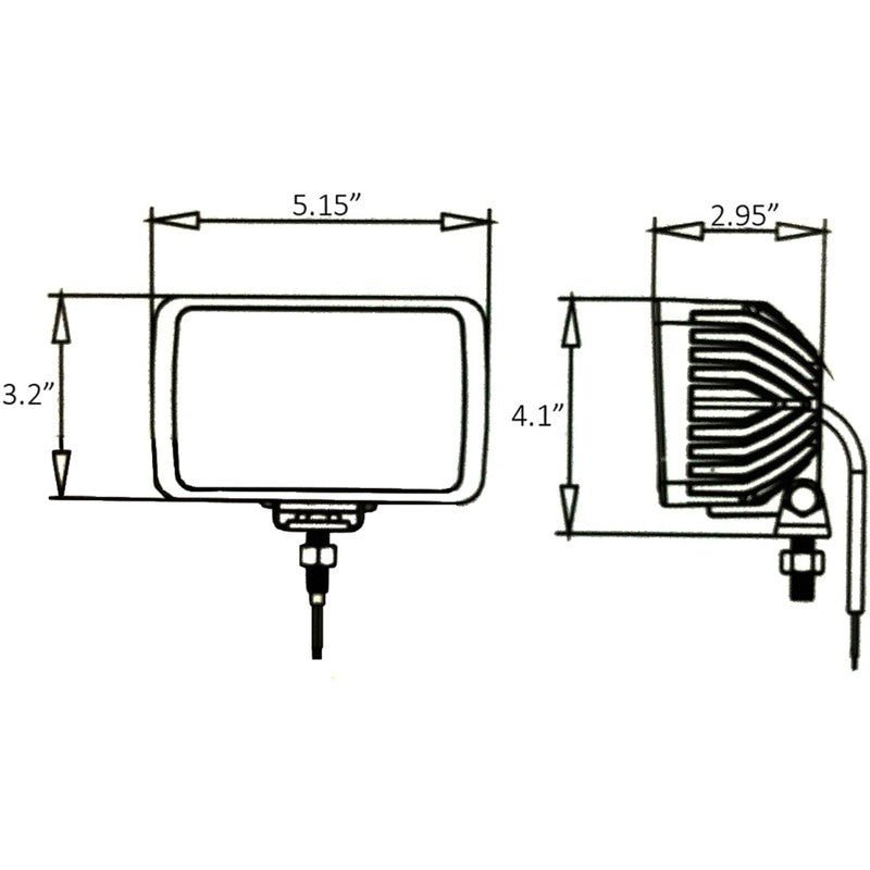 TIGER LIGHTS REPLACES CASEIH LED TRACTOR LIGHT AT226338 JOHN DEERE STENS TL3030 - OPE Quality Parts