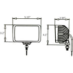 TIGER LIGHTS REPLACES CASEIH LED TRACTOR LIGHT AT226338 JOHN DEERE STENS TL3030 - OPE Quality Parts