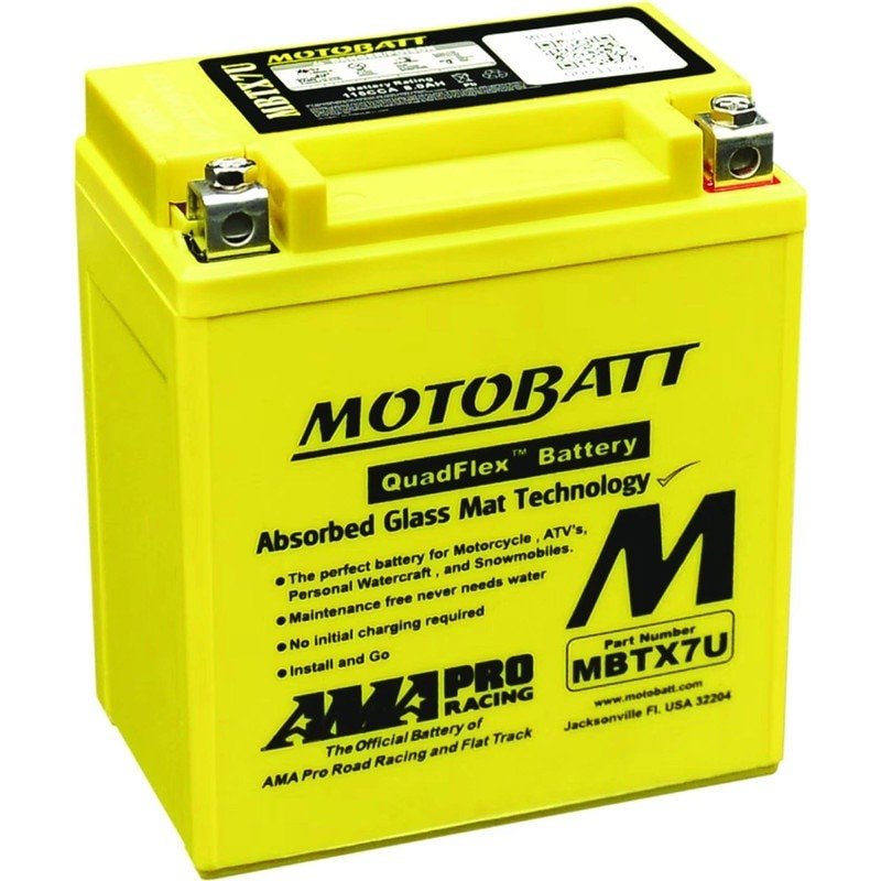 MOTOBATT BATTERY REPLACES HONDA MBTX7U KAWASAKI YAMAHA SUZUKI 12V STENS MBTX7U - OPE Quality Parts