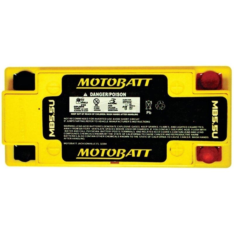 MOTOBATT BATTERY MB5.5U YAMAHA 12N - 553B0 - 00 - 00 UNIVERSAL CAPACITY STENS MB5.5U - OPE Quality Parts