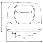REPLACES JOHN DEERE HIGH BACK SEAT AM131531 LX277 LX279 LX277AWS STENS 420 - 182 - OPE Quality Parts