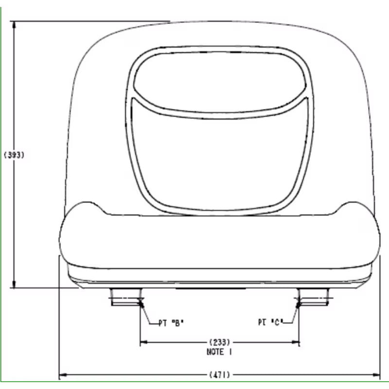 REPLACES JOHN DEERE HIGH BACK SEAT AM131531 LX277 LX279 LX277AWS STENS 420 - 182 - OPE Quality Parts