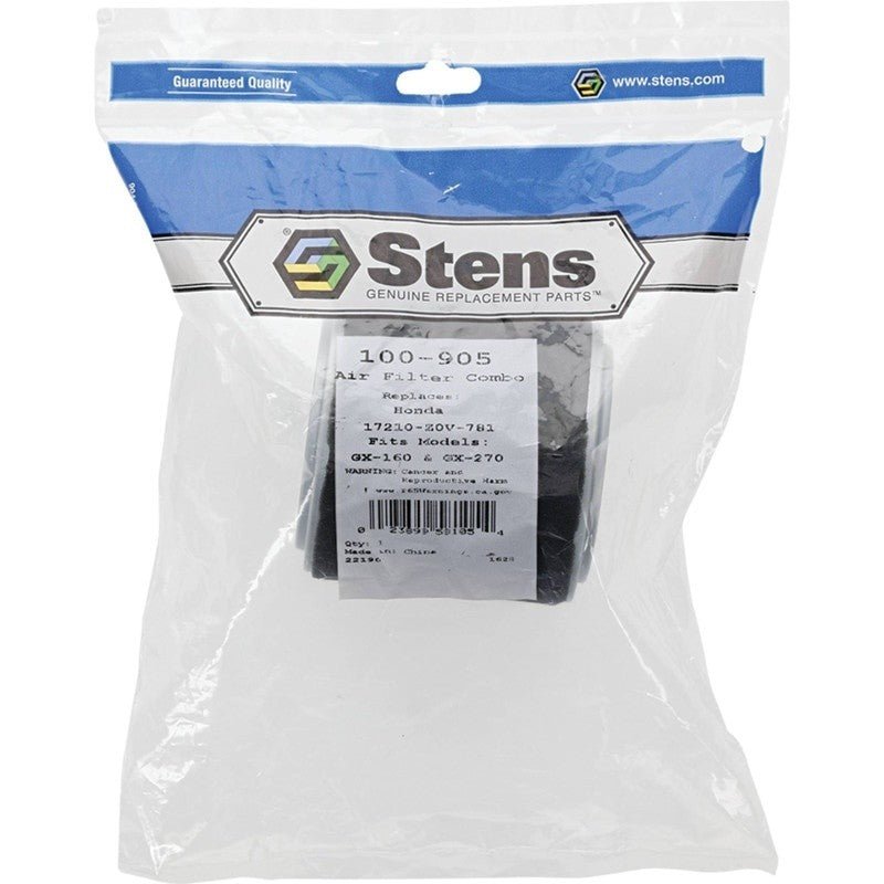 REPLACES HONDA AIR FILTER COMBO 17210 - Z0V - 781 FITS GX160UT2 3 1 4" STENS 100 - 905 - OPE Quality Parts