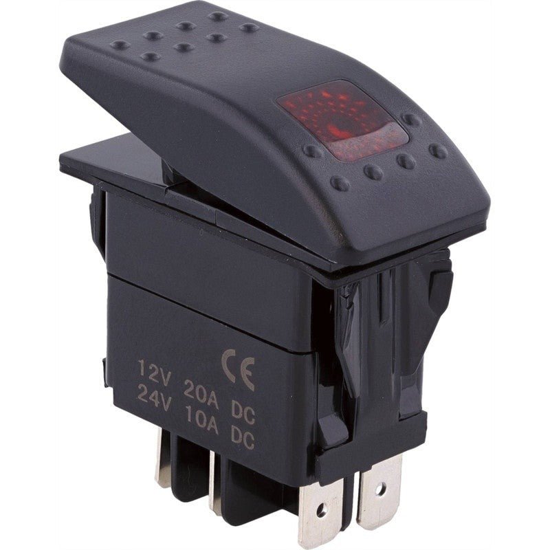 TIGER LIGHTS REPLACES TIGER LIGHTS LED ROCKER SWITCH 12 - 24V RED STENS TLSW2 - R - OPE Quality Parts