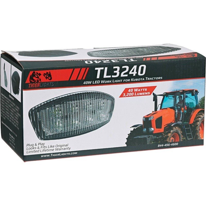 TIGER LIGHTS REPLACES KUBOTA LED WORK LIGHT 170 - 75300 L3240 L3540 STENS TL3240 - OPE Quality Parts