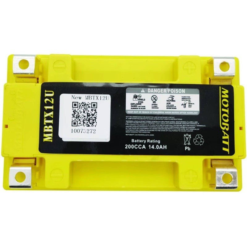 MOTOBATT BATTERY ARCTIC CAT 3304 - 275 YAMAHA 31021000 813120 ATV STENS MBTX12U - OPE Quality Parts