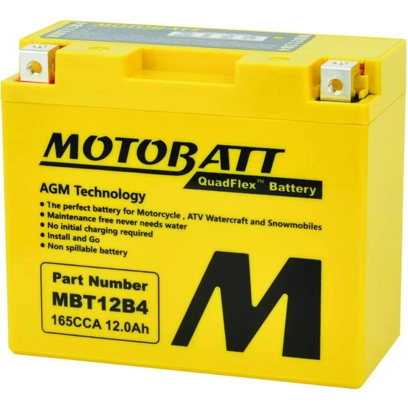 MOTOBATT BATTERY DUCATI 395.2.013.1C MBT12B4 813125 KAWASAKI 12V STENS MBT12B4 - OPE Quality Parts