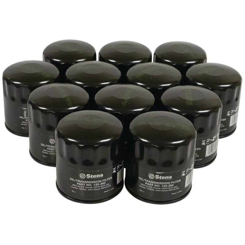 12PC REPLACES JOHN DEERE OIL FILTER M806419 MULTIPLE ENGINES STENS 120 - 360 - 12 - OPE Quality Parts
