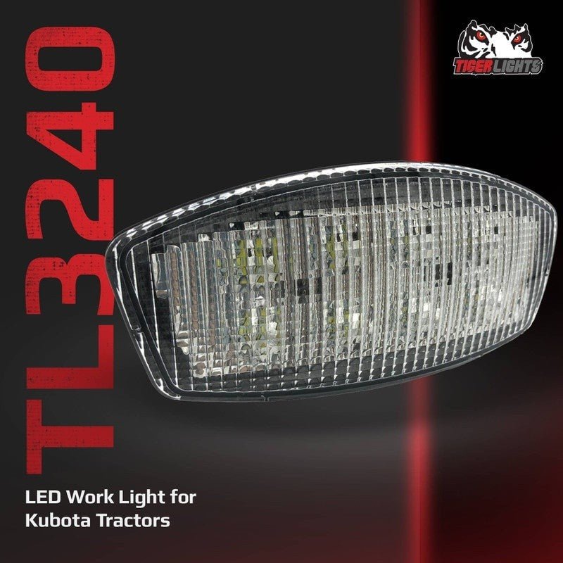 TIGER LIGHTS REPLACES KUBOTA LED WORK LIGHT 170 - 75300 L3240 L3540 STENS TL3240 - OPE Quality Parts