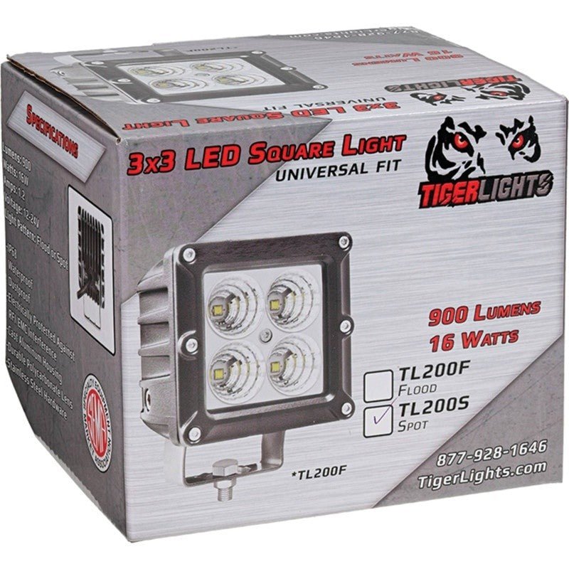 TIGER LIGHTS REPLACES TIGER LIGHTS LED SQUARE SPOT BEAM 12 - 24V 3" STENS TL200S - OPE Quality Parts