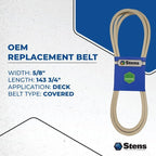 REPLACES HUSTLER DECK BELT 604817 FITS 932558 RAPTOR SD 54" 5 8" STENS 266 - 162 - OPE Quality Parts