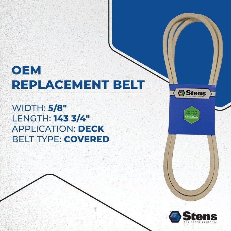 REPLACES HUSTLER DECK BELT 604817 FITS 932558 RAPTOR SD 54" 5 8" STENS 266 - 162 - OPE Quality Parts